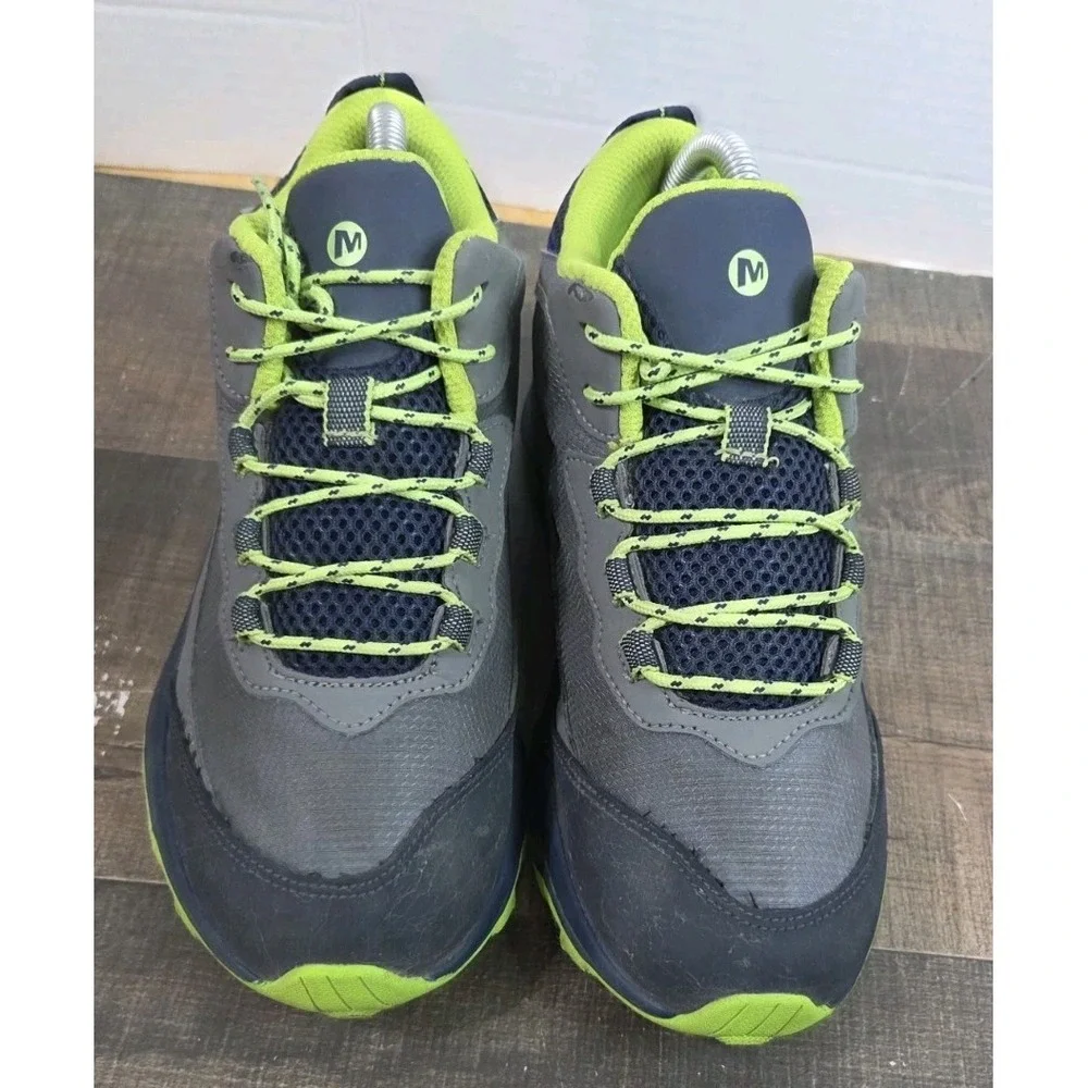 Merrell Moab Speed 2 Boys Hiking  Boots Size US 5 EU 35  Gray/Green Waterproof
